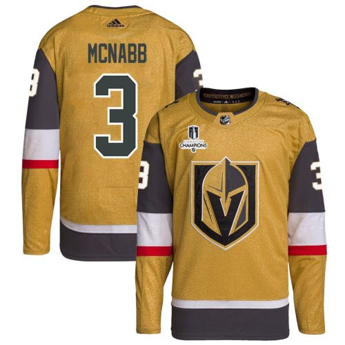 Brayden McNabb 3 Vegas Golden Knights Stanley Cup 2023 Champions Patch Home Breakaway Men Jersey - Gold