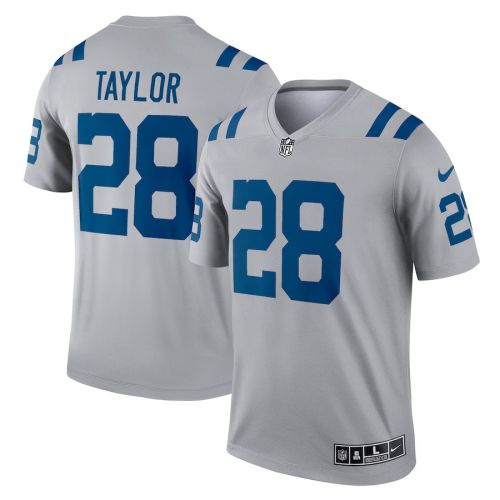 Jonathan Taylor 28 Indianapolis Colts Men Inverted Legend Jersey - Gray