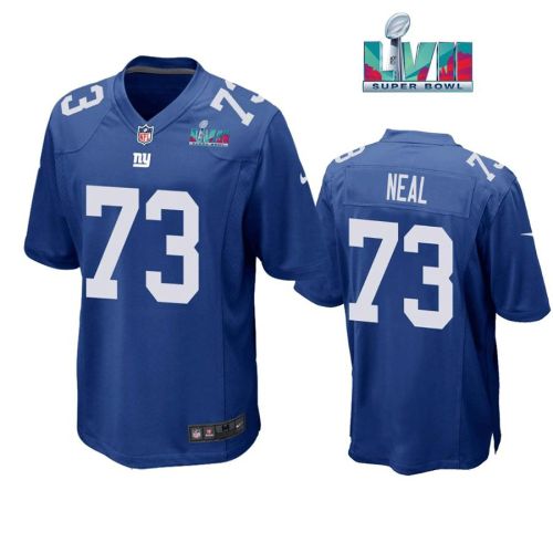 Evan Neal 73 New York Giants Super Bowl LVII Super Bowl LVII Royal Men Game Jersey