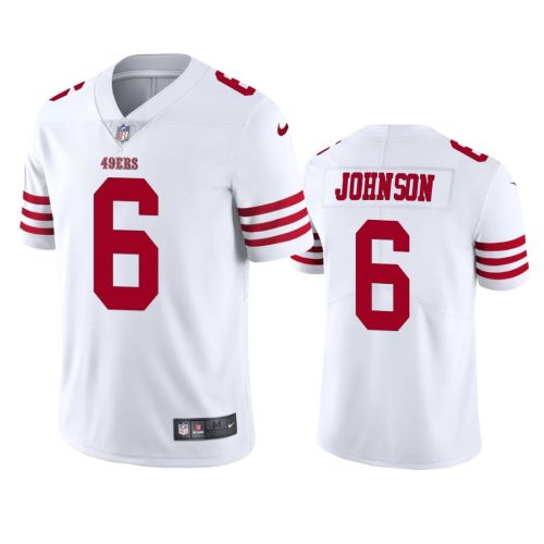 Marcus Johnson San Francisco 49ers 6 White Vapor Limited Jersey