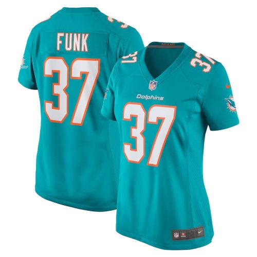 Jake Funk 37 Miami Dolphins Women Game Jersey - Aqua