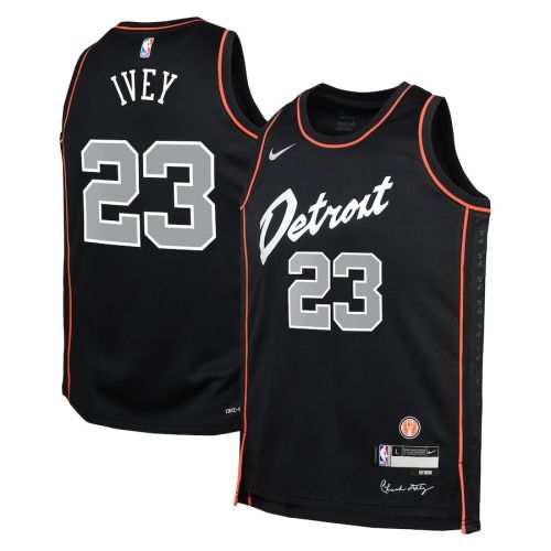 Jaden Ivey 23 Detroit Pistons 2023/24 City Edition Swingman YOUTH Jersey - Black