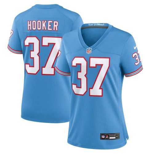 Amani Hooker 37 Tennessee Titans Oilers Throwback Alternate Game Women Jersey - Light Blue