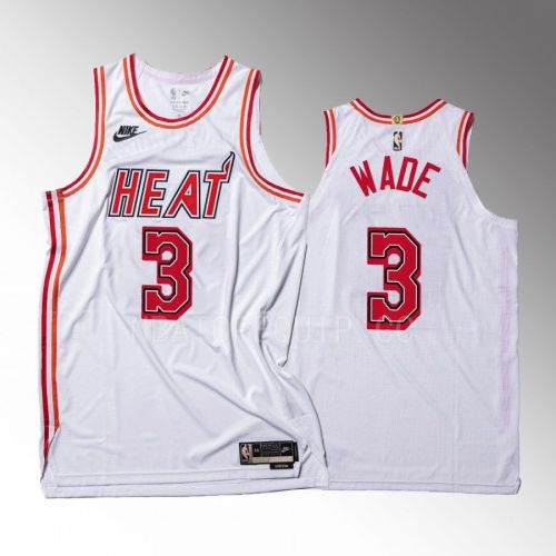 Dwyane Wade 40 Miami Heat 2022-23 35th Classic Edition Men Jersey White