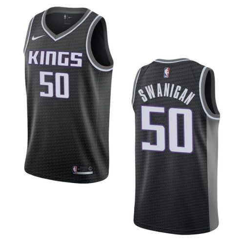 Men's Sacramento Kings 50 Caleb Swanigan Statement Swingman Jersey - Black