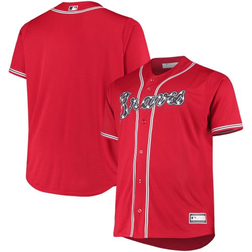 Men's Red Atlanta Braves Big & Tall Alternate Team Jersey Jersey