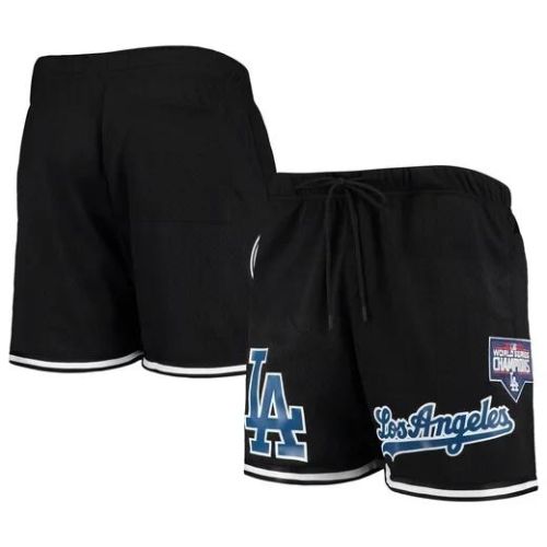 Los Angeles Dodgers Team Logo Mesh Shorts - Black, Men