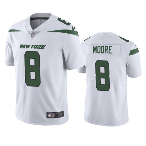 New York Jets Elijah Moore 8 White Vapor Limited Jersey