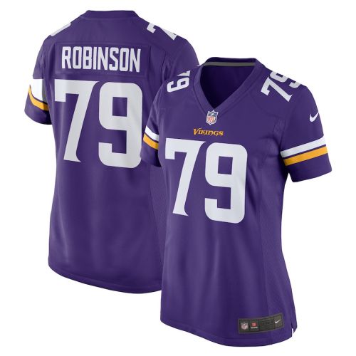 Tyrese Robinson 79 Minnesota Vikings Women Team Game Jersey - Purple