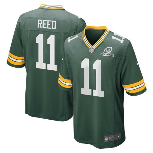 Jayden Reed 11 Green Bay Packers 2024 Divisional Patch Game Men Jersey - Green