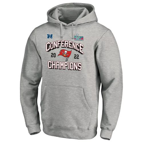 Tampa Bay Buccaneers NFC Conference Champions Light Grey Pullover Hoodie