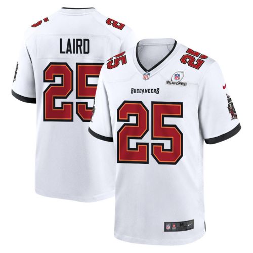 Patrick Laird 25 Tampa Bay Buccaneers 2023 Playoffs Patch Game Men Jersey - White