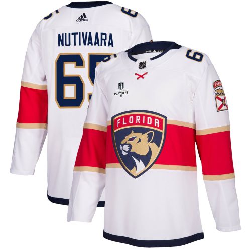 Florida Panthers Markus Nutivaara 65 Away 2023 Stanley Cup Playoffs Breakaway Men Jersey - White