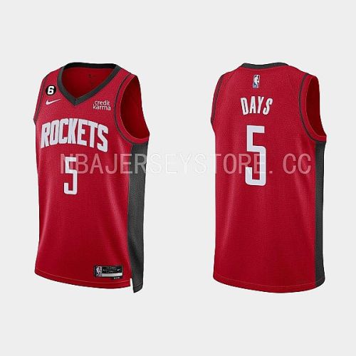 Houston Rockets 5 Darius Days 2022-23 Icon Edition Red Men Jersey