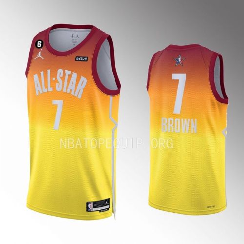 Jaylen Brown 7 Boston Celtics 2023 NBA All-Star Men Jersey - Orange