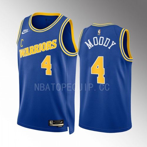 Golden State Warriors Moses Moody 4 2022-23 Classic Edition Blue Men Jersey Swingman