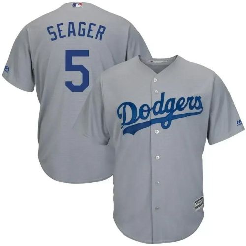 Corey Seager Los Angeles Dodgers Road Official Cool Base Player Jersey - Gray Color