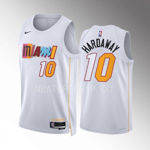 Tim Hardaway 10 Miami Heat White Jersey 2022-23 City Edition Swingman