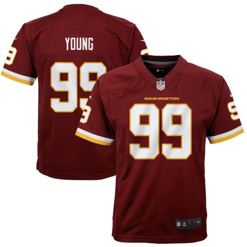 Chase Young 99 Washington Commanders Football Team Game YOUTH Jersey - Burgundy