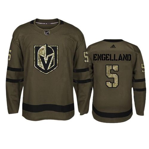 Men Vegas Golden Knights Deryk Engelland 5 Military Camo Jersey Jersey