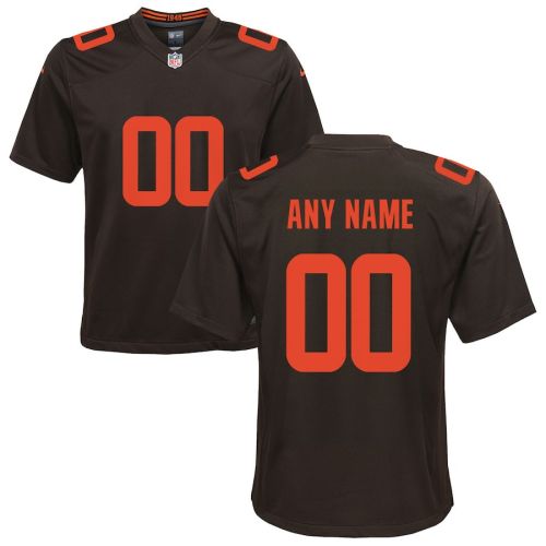 Cleveland Browns Custom YOUTH Alternate Game Jersey - Brown