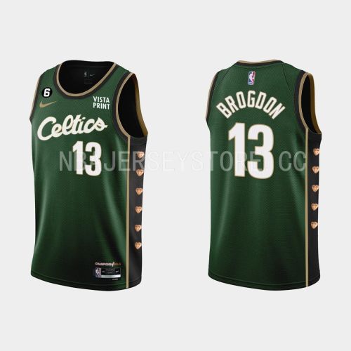 Boston Celtics 13 Malcolm Brogdon 2022-23 City Edition Green Men Jersey