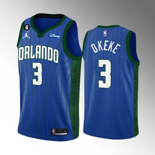 Orlando Magic Chuma Okeke 3 Statement Edition 2022-23 Blue Jersey Swingman