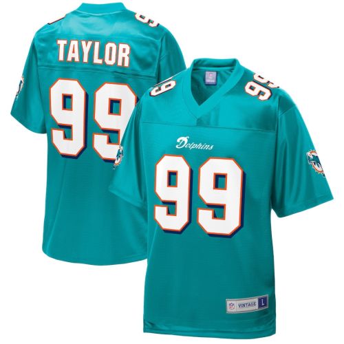 Jason Taylor 99 Miami Dolphins Pro Line Men Retired Jersey - Aqua