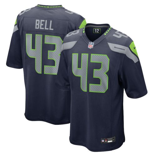 Levi Bell 43 Seattle Seahawks Game Men Jersey - College Navy