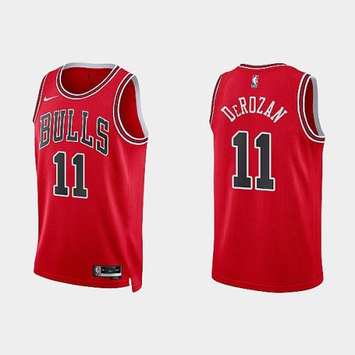 Chicago Bulls 11 DeMar DeRozan 2022-23 Icon Edition Red Men Jersey