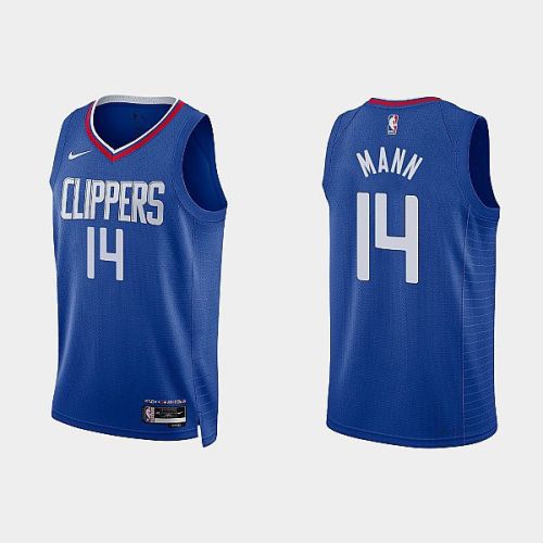 Los Angeles Clippers 14 Terance Mann 2022-23 Icon Edition Blue Men Jersey