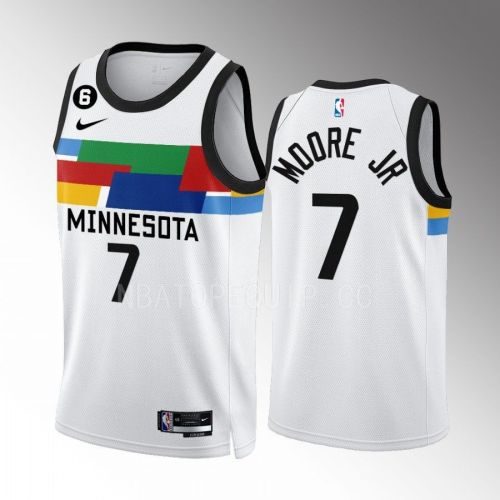 Wendell Moore Jr. 7 Minnesota Timberwolves City Edition White Men Jersey 2022-23 Swingman