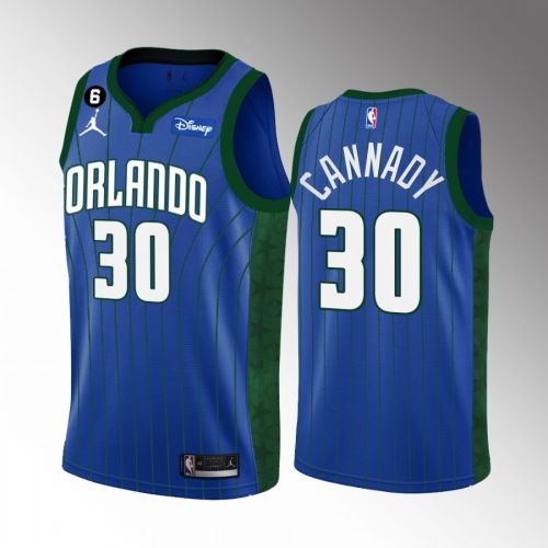 Orlando Magic 2022-23 Devin Cannady 30 Statement Edition Blue Jersey Swingman