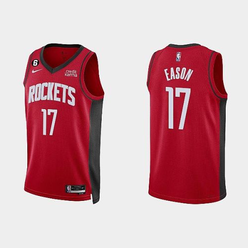 Houston Rockets 17 Tari Eason 2022-23 Icon Edition Red Men Jersey