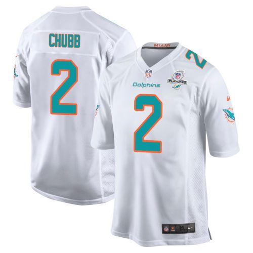 Bradley Chubb 2 Miami Dolphins 2023 Playoffs Patch Game Men Jersey - White