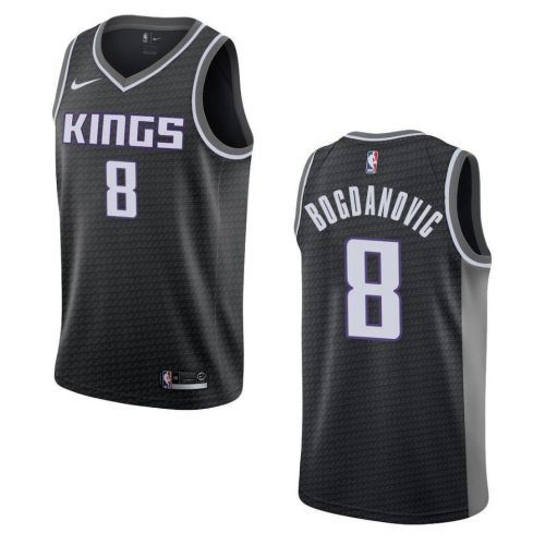 Men's Sacramento Kings 8 Bogdan Bogdanovic Statement Swingman Jersey - Black