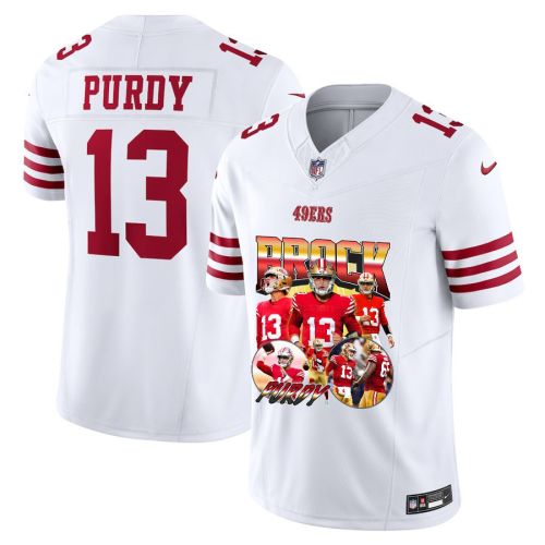 Brock Purdy 13 San Francisco 49ers Cyclone Star White Game Jersey - Men