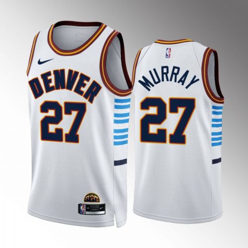 Jamal Murray 27 2022-23 Denver Nuggets White City Edition Jersey Swingman