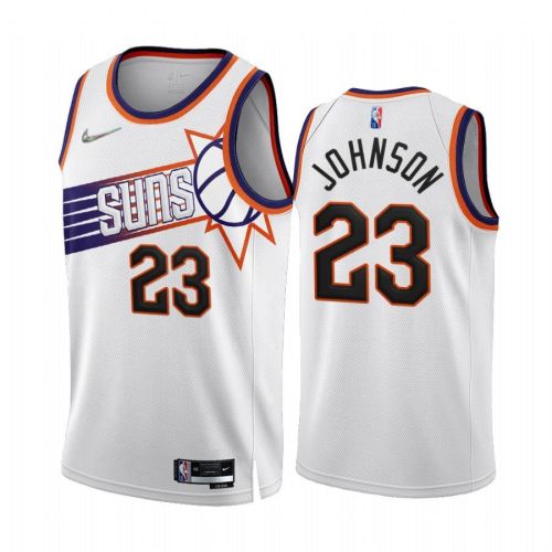 Cameron Johnson Phoenix Suns 2022-23 White 23 Association Edition Jersey 75th - Men