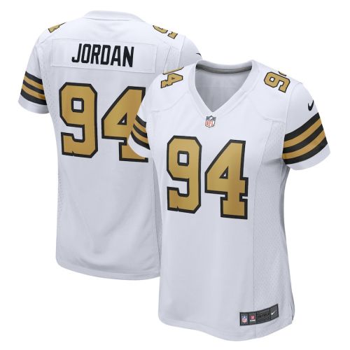 Cameron Jordan 94 New Orleans Saints Women Alternate Game Jersey - White