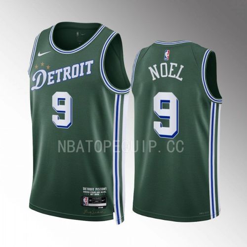 Nerlens Noel 9 2022-23 Detroit Pistons Green City Edition Jersey Swingman