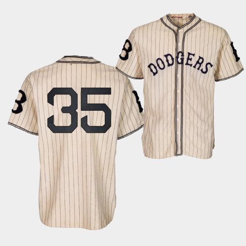 Brooklyn Dodgers Cody Bellinger 1933 Heritage 35 Gold Pinstripe Jersey