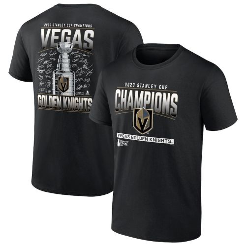 Vegas Golden Knights 2023 Stanley Cup Champions Signature Roster T-Shirt - Black