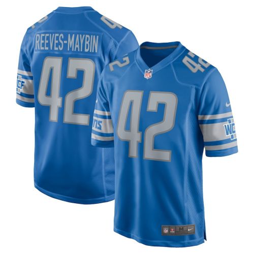 Jalen Reeves-Maybin 42 Detroit Lions Men's Game Jersey - Blue