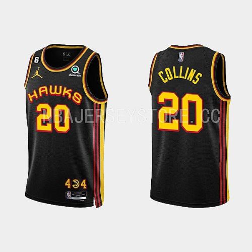 Atlanta Hawks John Collins 20 Black 2022-23 Statement Edition Men Jersey