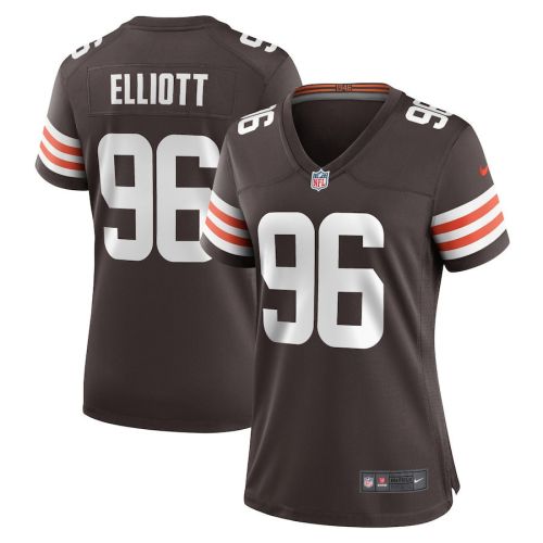 Jordan Elliott 96 Cleveland Browns Women's Game Player Jersey - Brown