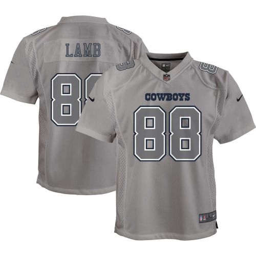 CeeDee Lamb 88 Dallas Cowboys Youth Atmosphere Game Jersey - Gray