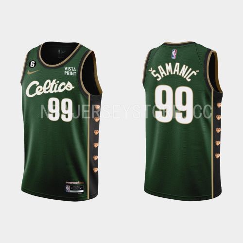 Boston Celtics 99 Luka Samanic 2022-23 City Edition Green Men Jersey