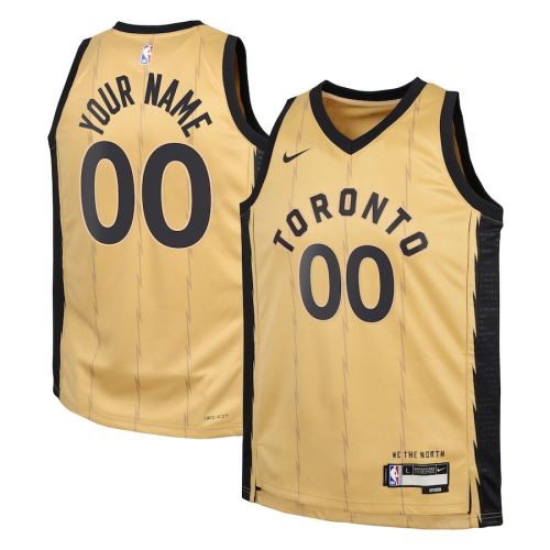 Toronto Raptors 2023/24 City Edition Swingman Custom YOUTH Jersey - Gold