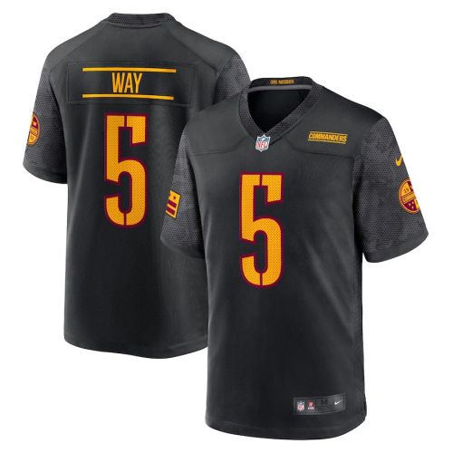 Tress Way 5 Washington Commanders Men Alternate Game Jersey - Black